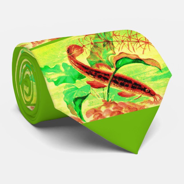 Corbata estampa de pez meteorológico  (Enrollado)