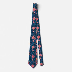 Corbata Estampa de rosa padre novio vintage boda