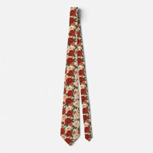 Corbata Estampa de rosa padrino graduación
