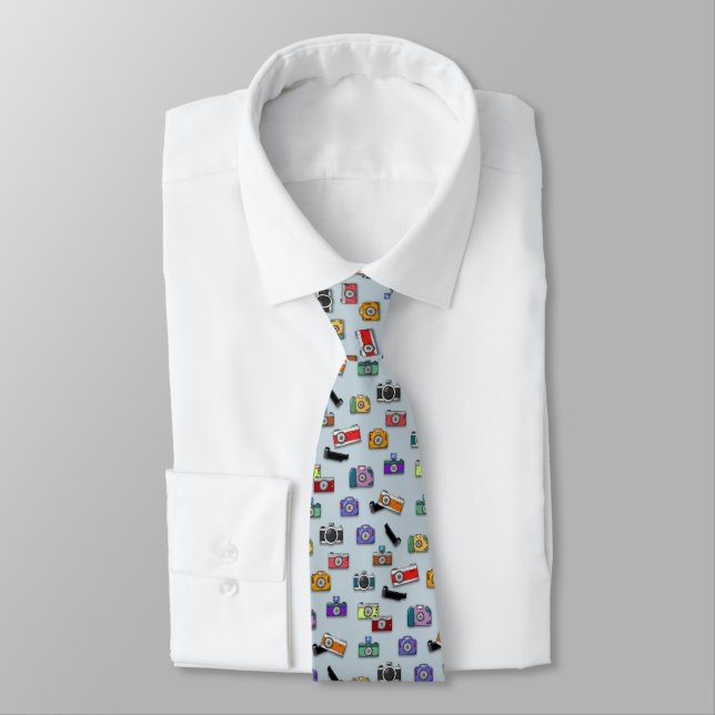 Corbata Estampada de Cámara de Fotógrafo (Atado)