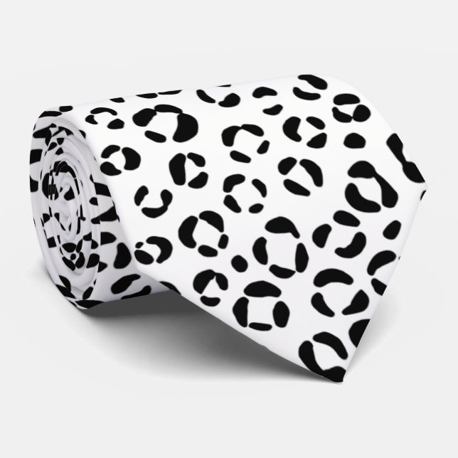 Corbata Estampado Animal B&W (Enrollado)