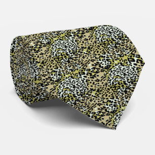 Corbata Estampado de animales del leopardo