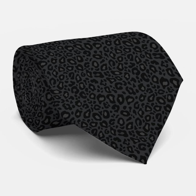 Corbata estampado de leopardo (Enrollado)