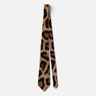 Corbata Estampado de leopardo de bronce Cheetah 
