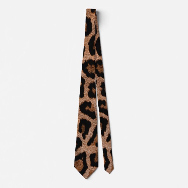 Corbata Estampado de leopardo de bronce Cheetah  (Anverso)