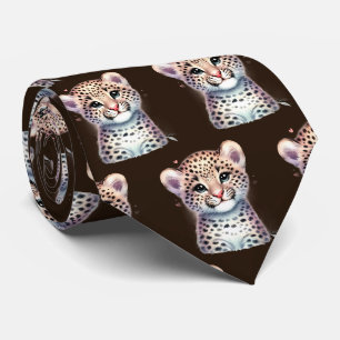 Corbata Estampado de leopardo moderno kawaii cachorros de 