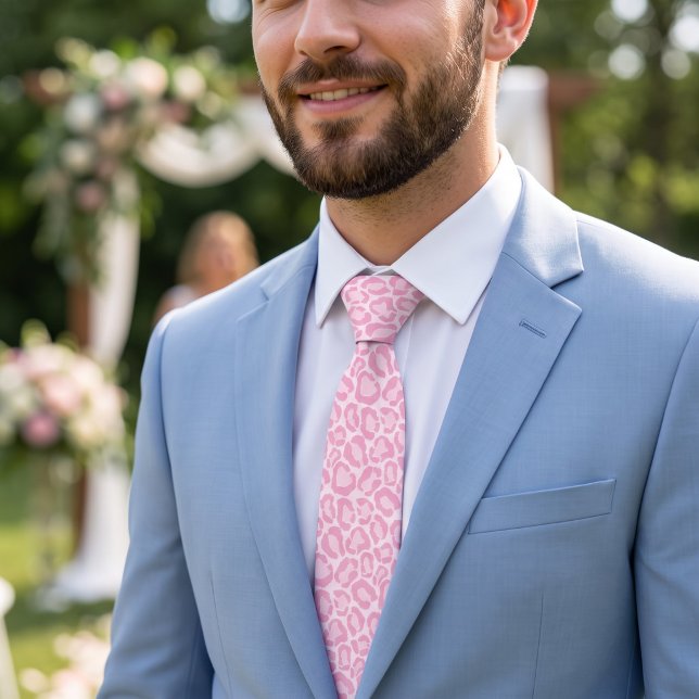 Corbata Estampado de leopardo rosa chicle (Subido por el creador)