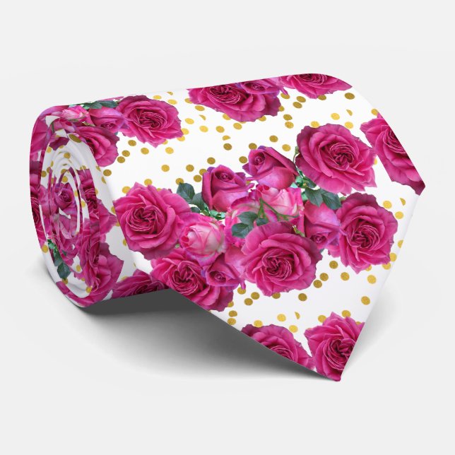 Corbata estandarte de rosas (Enrollado)