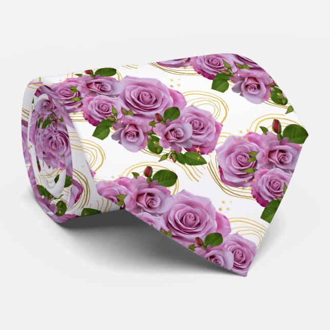 Corbata estandarte de rosas (Enrollado)