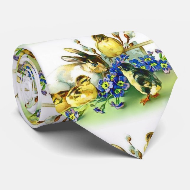 Corbata Estaño de Semana Santa y pollitos de primavera (Enrollado)