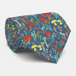 Corbata Estaño del bosque de champiñones azules