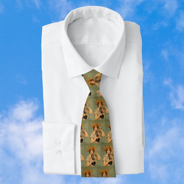 Corbata Estatua de la Libertad, anuncio de guerra patrióti (Subido por el creador)