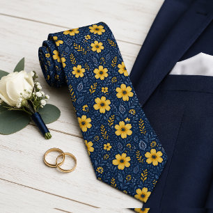 Corbata Estilo clásico patrón de arte floral mediterráneo