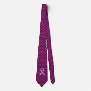 Corbata Estilo cromado Cinta rosa Conciencia Fibra de carb