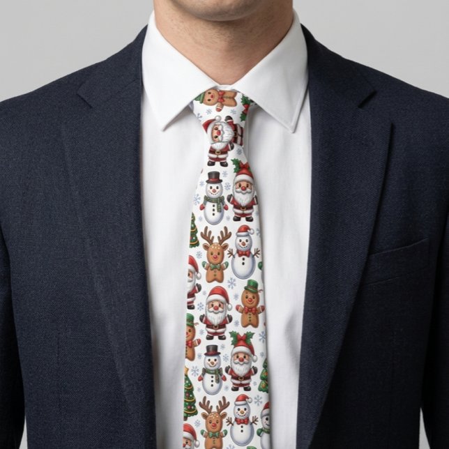 Corbata Estilo de caricatura de Navidad (Subido por el creador)