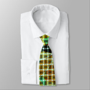 Corbata Estilo de cesta de paja seca similar en verde y ma