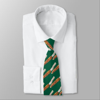 Corbata Estilo de otoño tan cursi con fondo verde