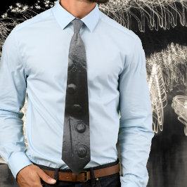 Corbata Estilo industrial metalizado negro