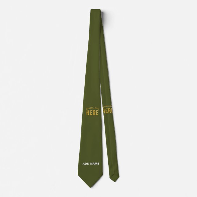CORBATA ESTILO MODERNO PERSONALIZADO EJÉRCITO VERDE VERIFI (Anverso)
