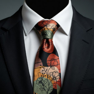 Corbata Estilo Oscuro de Terracota Moderna