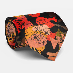 Corbata Estilo Oscuro de Terracota Moderno