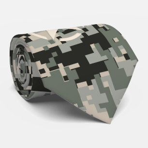 Corbata Estilo urbano de Digitaces Camo del vintage de la