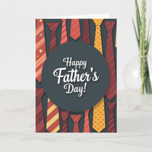 Corbata Estilosa para el Día del Padre Tarjeta