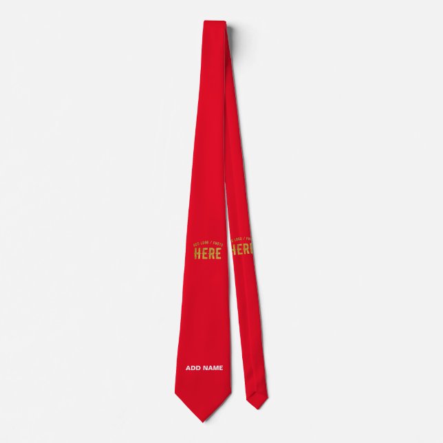 CORBATA ESTILOSO MODERNO PERSONALIZABLE ROJO VERIFICADO DE (Anverso)