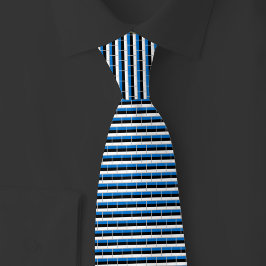Corbata Estonia Flag Brick Pattern