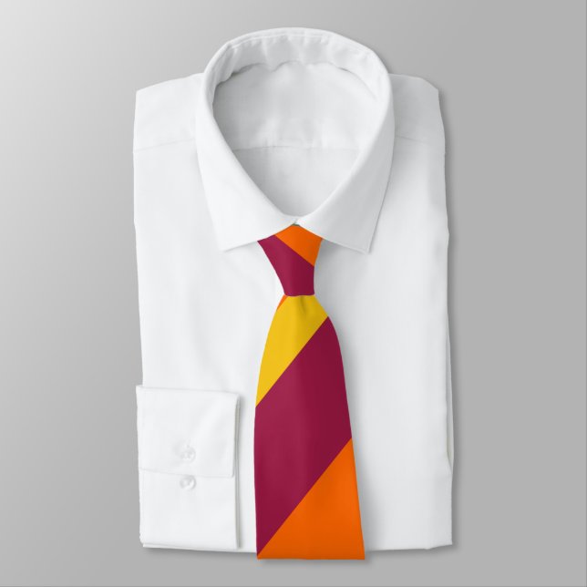 Corbata Estopa Regimental Amarilla y Naranja (Atado)