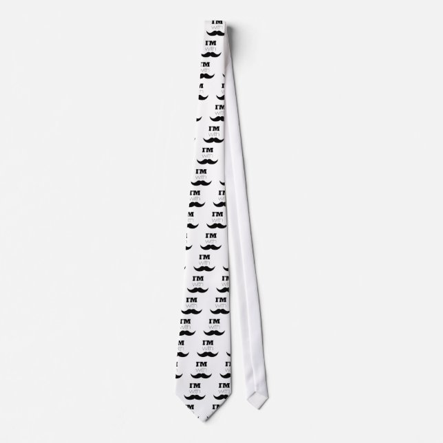 Corbata Estoy con Mustache (Anverso)