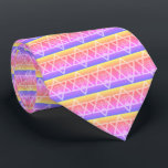 Corbata Estrella arcoiris de David Menorah<br><div class="desc">Estrella arcoiris de David Menorah con corbata de cuello</div>