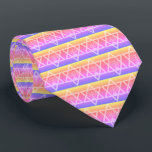Corbata Estrella arcoiris de David Menorah<br><div class="desc">Estrella arcoiris de David Menorah con corbata de cuello</div>