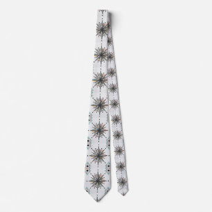 Corbata Estrella Atómica Retro Moderno de Mitad de Siglo