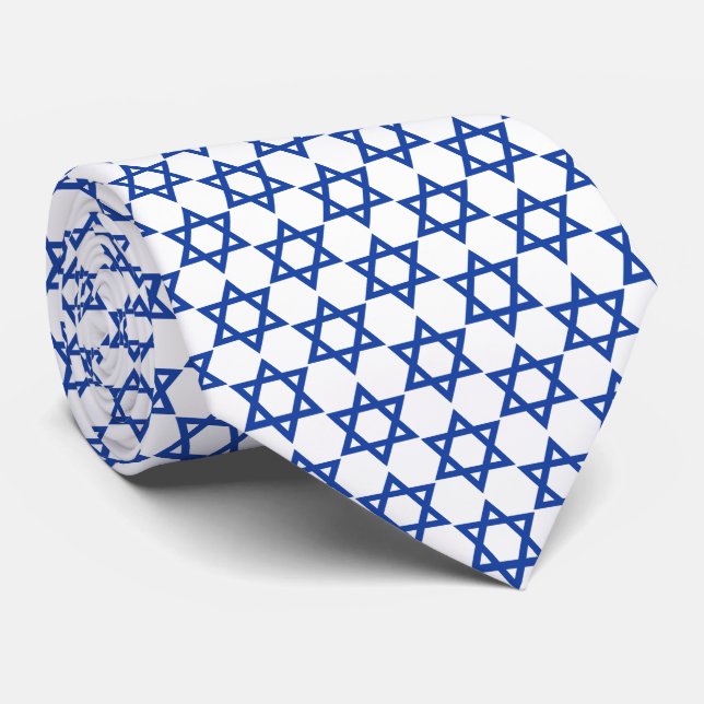Corbata Estrella Azul De David White (Enrollado)