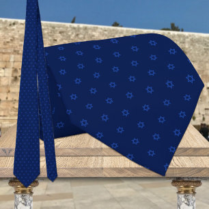 Corbata Estrella azul y marina pequeña de David