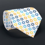 Corbata Estrella de David Colorful<br><div class="desc">Hanukkah Star of David Pattern</div>