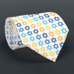 Corbata Estrella de David Colorful<br><div class="desc">Hanukkah Star of David Pattern</div>