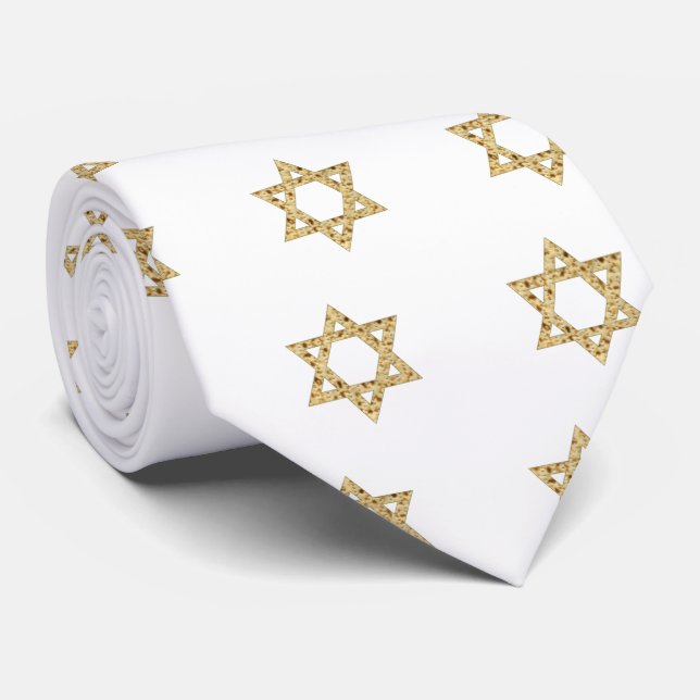 Corbata Estrella de David de la Pascua Matzoh (Enrollado)