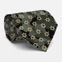 Corbata Estrella De Oro De David II Camuflaje De Camo Verd