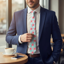 Corbata Estrella del Océano marino azul Patrón de peces de