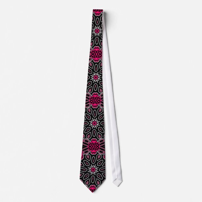 Corbata Estrella moderna del sueño tribal de estaño rosa y (Anverso)