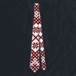 Corbata Estrella nórdica de la correa de Lielvarde Motif<br><div class="desc">Símbolos de la correa de Lielvarde con la estrella nórdica Auseklis</div>