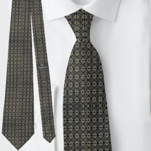 Corbata Estrella victoriana Motifs Black Brown