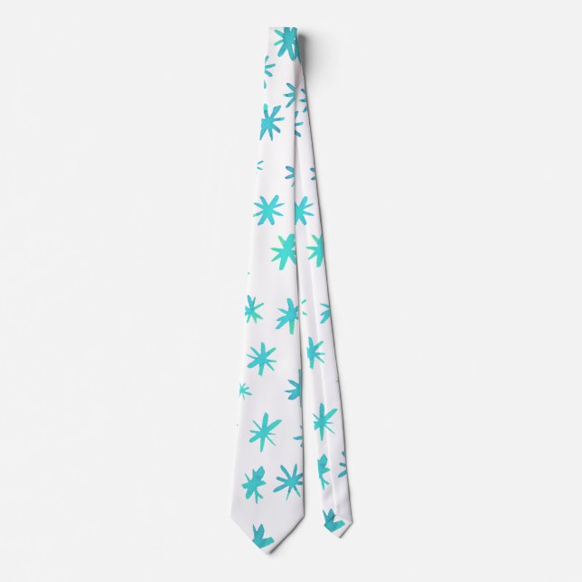 Corbata Estrellas acuáticas - turquesa (Anverso)