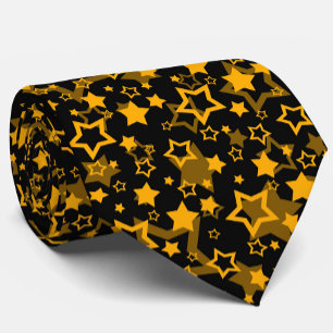 Corbata Estrellas Amarillas Doradas Diseño Brillante