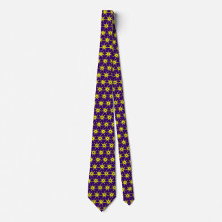 Corbata Estrellas Amarillas Linked - Púrpura oscuro