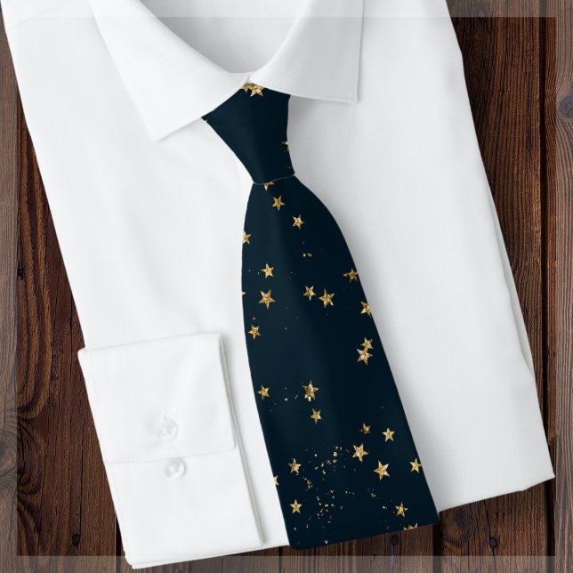 Corbata Estrellas azul y oro de la marina | (Subido por el creador)