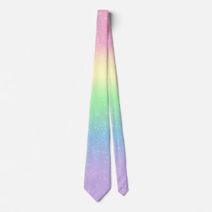 Corbata Estrellas de arcoiris Pastel mágico