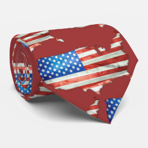 Corbata Estrellas de bandera de Estados Unidos y Patriotis